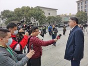 两会采访现场